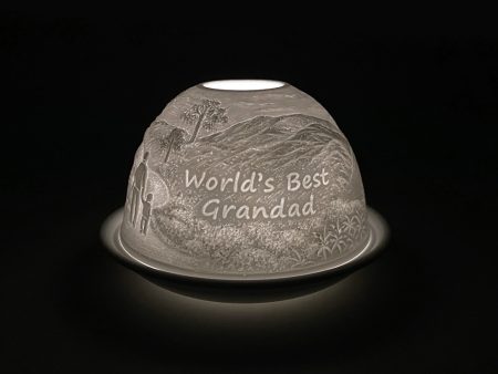 Cello Tealight Dome - Worlds Best Grandad Sale