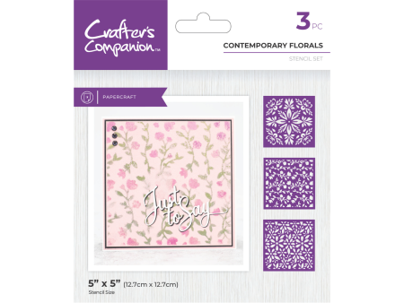 Crafter s Companion Stencils - Contemporary Florals Online now