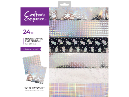 Crafter s Companion 12  x 12  Paper Pad - Holographic 2nd Edition Online now