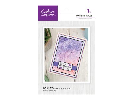 Crafter s Companion 6  x 4  3D Embossing Folder - Swirling Waves Sale