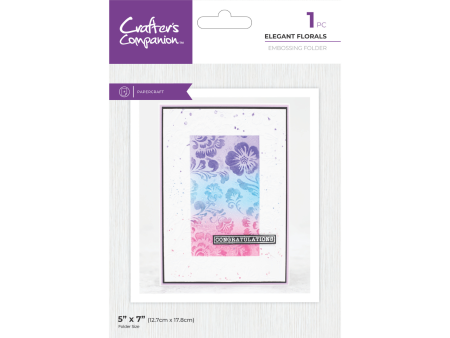 Crafter s Companion 5  x 7  Embossing Folder - Elegant Florals For Discount