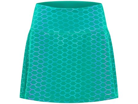 Mermaid Princess Athletic Skort - Green For Discount