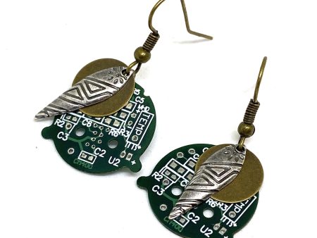 Circuit Board Tribal Earrings Discount