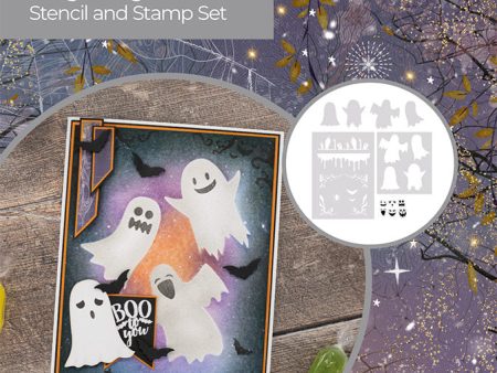 All Hallows Eve Stencil and Stamp Set - Fright Night For Discount