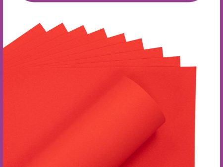 A4 Red Glitter Card - 10 Pack Supply