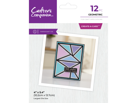 Crafter s Companion Metal Dies Create a Card - Geometric Online now