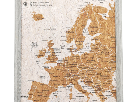 Splosh Travel Map - Europe Map - Desk - Grey For Cheap