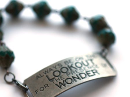 Always be on the lookout for presence of wonder quote bracelet    Perfect Motivational Gift for Her Fashion