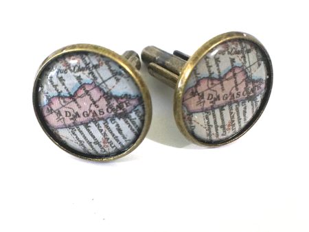 Madagascar Vintage Map Cufflinks Online