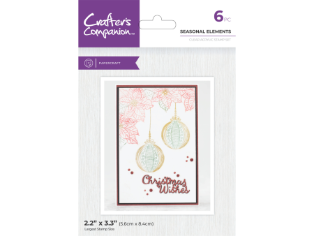 Crafter s Companion Clear Acrylic Stamp - Seasonal Elements Supply