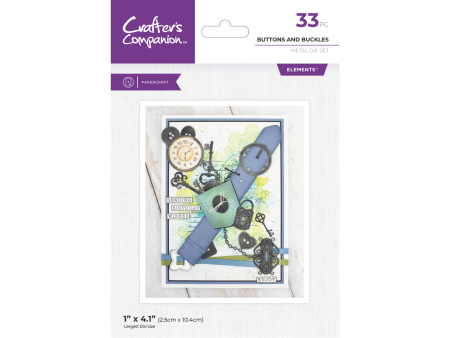 Crafter s Companion Metal Die Elements - Buttons and Buckles on Sale