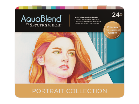 Portrait Aquablend Watercolour Pencil Set - 24 Pack - Spectrum Noir Hot on Sale