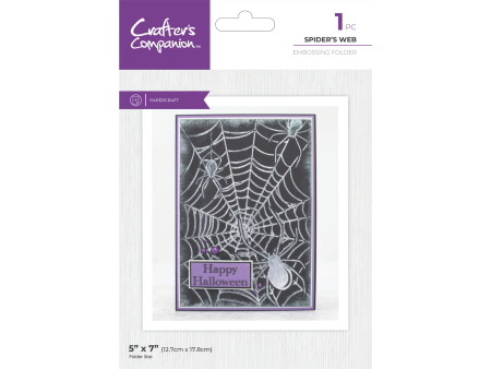 Crafter s Companion 5  x 7  Embossing Folder - Spider s Web For Cheap