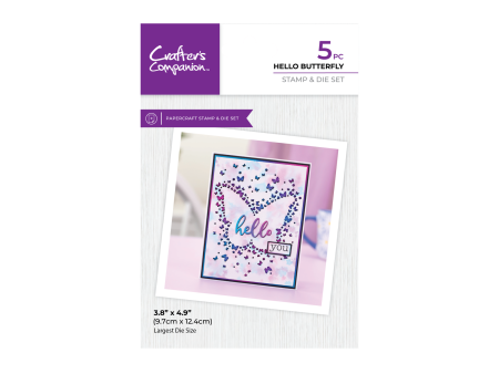 Crafter s Companion Stamp & Die - Hello Butterfly Online Sale