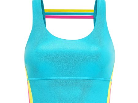 Barbara Girl Long Sports Bra - Blue Supply