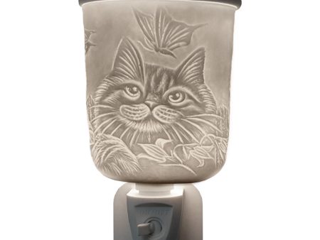 Cello Porcelain Plug In Electric Wax Warmer - Cat Fashion