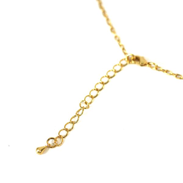 Blue Raw Aurora Crystal Pendant on 18  Long 24k Gold Plated Chain For Cheap