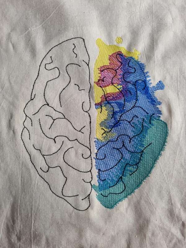 Colorful Creative Brain Sketchy (6 sizes included) machine embroidery design DIGITAL DOWNLOAD Online Hot Sale