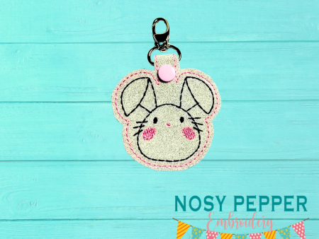 Bunny Snaptab 4x4 machine embroidery design DIGITAL DOWNLOAD Sale