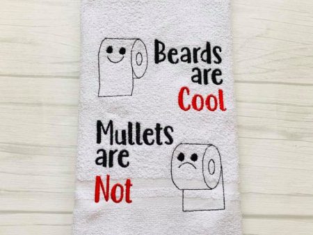 Beards vs Mullets Embroidery Design (t2 sizes included) machine embroidery design DIGITAL DOWNLOAD on Sale