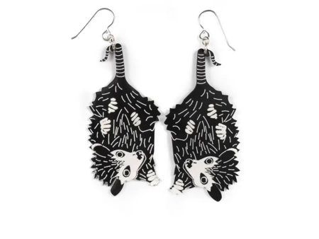 Hanging Baby Possum Acrylic Earrings For Cheap