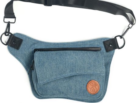 Blue Denim Hip Bag For Cheap