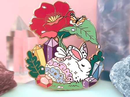 Forest Fairy Rabbit Enamel Pin Online now