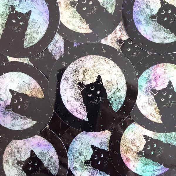 Celestial Cat Holographic Sticker Sale