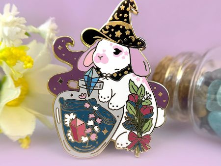 Rabbit Witch Enamel Pin Hot on Sale