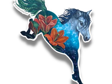 Botanical Horse Sticker on Sale