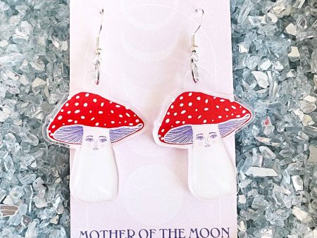 Mushroom Lady Earrings For Discount