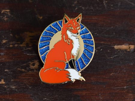 Red Fox & Sun Enamel Pin Online