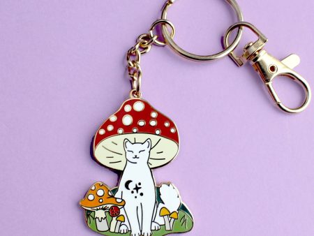 Mushroom Cat Key Chain Sale